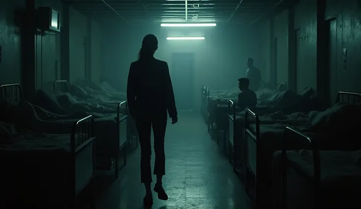 A gripping opening scene
Prompt:
“Angelina Jolie walking into a dimly lit military hospital, fluorescent lights casting a cold g...