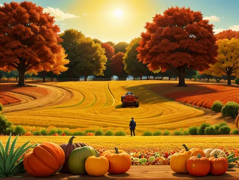 8k,Ultra High Definition , Highest Quality, Masterpiece,rule of thirds,golden ratio,surreal,Picture,autumn,Harvest Festival,Good...
