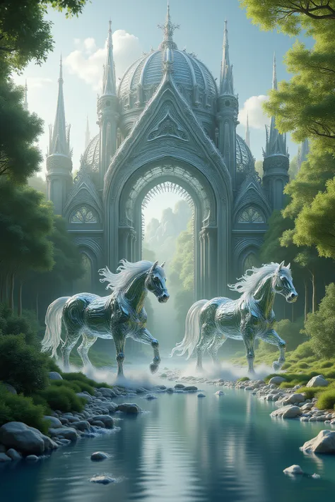 ral-watce, a palace of horses, tech, nature and photography is reflected in the water