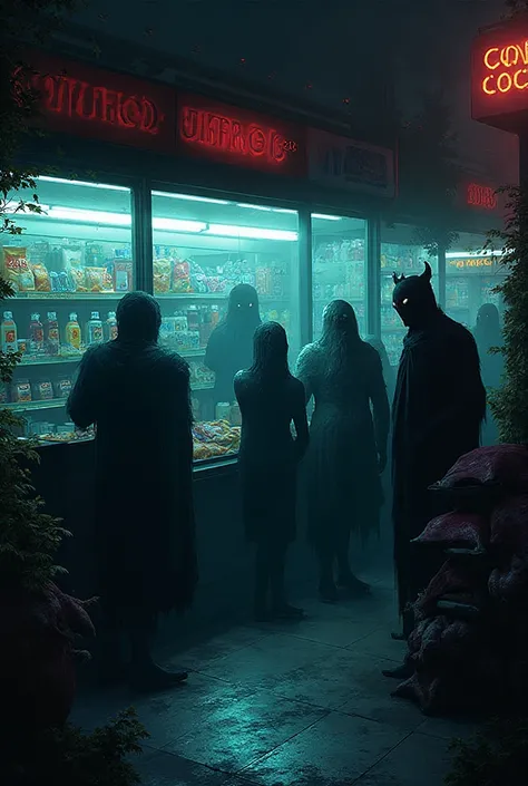 "Hell Convenience Store"
At midnight, a convenience store where figures not meant for daylight line up at the counter.