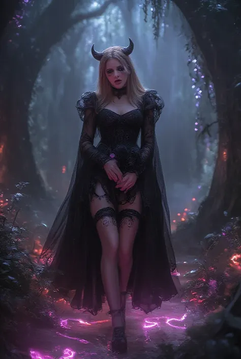 > A beautiful fantasy digital ,realistic style.
Scene: a mystical enchanted forest bathed in soft, magical twilight light. Glow...