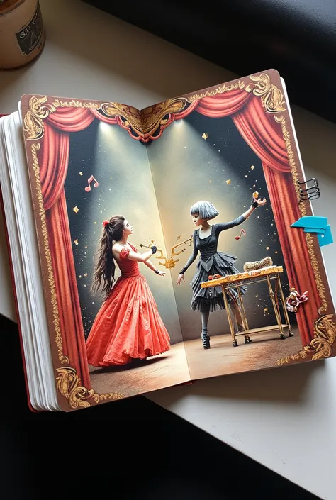 For my plastic art notebook, I need to make a creative page out of my theater outing with colors, beautiful, etc. generate it my...
