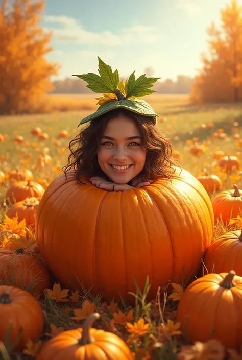 "A vibrant digital painting in the style of Norman Rockwell depicts a young woman radiating joy, playfully nestled within a boun...