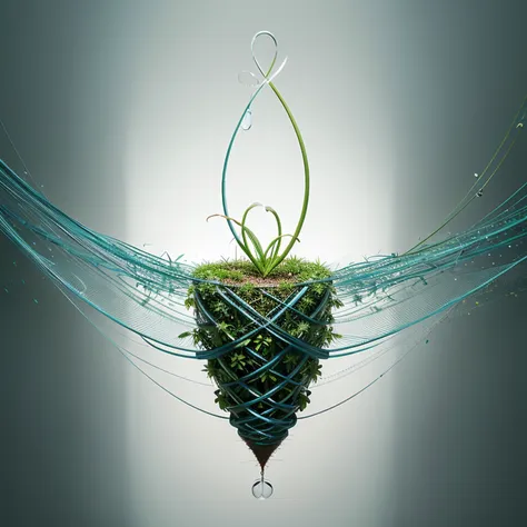 Visual Idea:
An abstract, minimalist symbol inspired by nature — two flowing lines intertwine gracefully, forming the shape of a...
