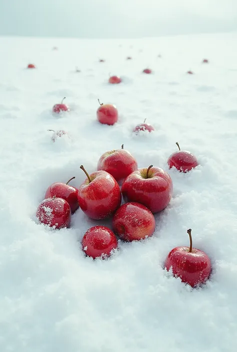Apples crawled out of the ass in the snow