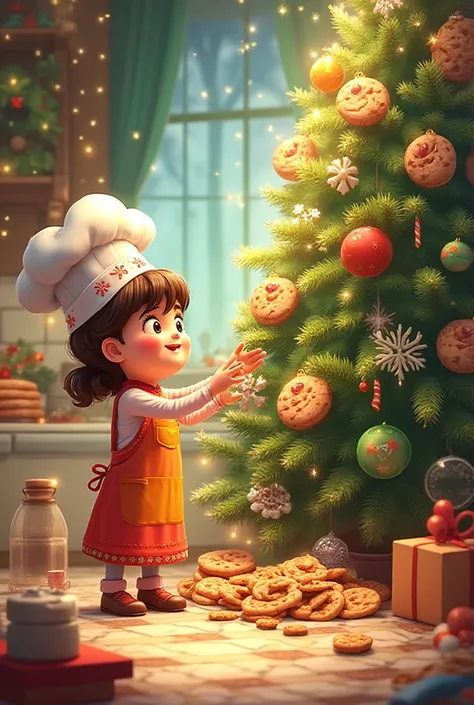 Children's chef, Christmas tree, cookies, Christmas wreaths, new, Christmas canes , nombre cookies mágica navidad
