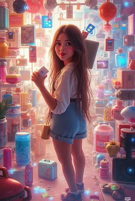 Make an image for the cover of my TikTok where I'm going to sell finds from Shoop , image can be various products such as electr...