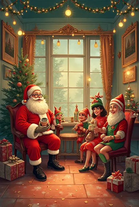 make a retro christmas party invitation