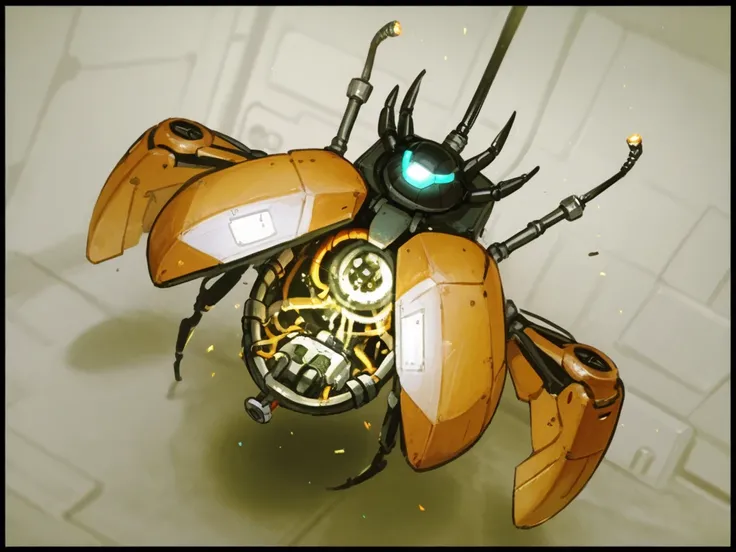 The robot is a bug, mechanics , inside the wire and the motherboard