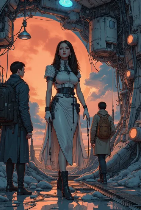 The rich heiress steps off of her luxury yacht at Titan’s spaceport. Her sycophant board of directors follows behind her. The sp...