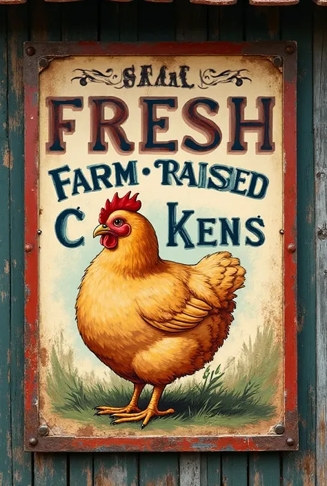 A sign that says chicken is sold 🐓
