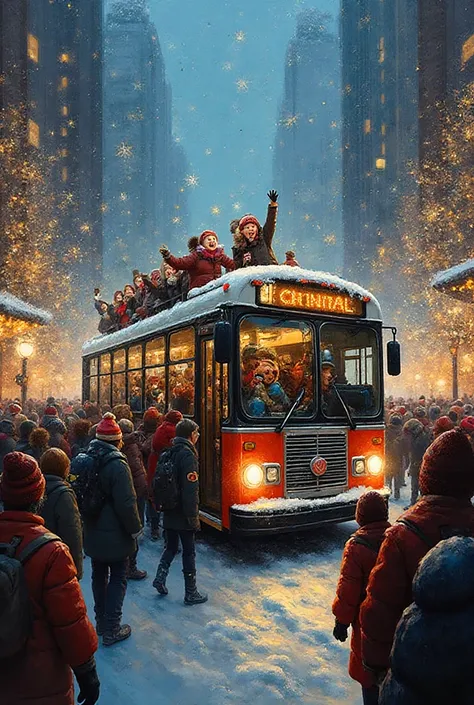 New Year and bus