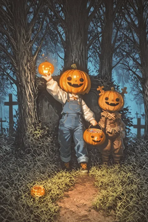 cinematic graveyard scene, realistic detailed tombstones, overgrown grass, heavy mist, dramatic moonlight, volumetric lighting, ...