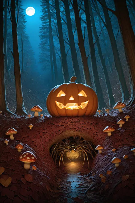 The glass is transparent, spider-like creature with six limbed legs, etwa 1, 5 meters tall , with a pulsating mushroom-like body...