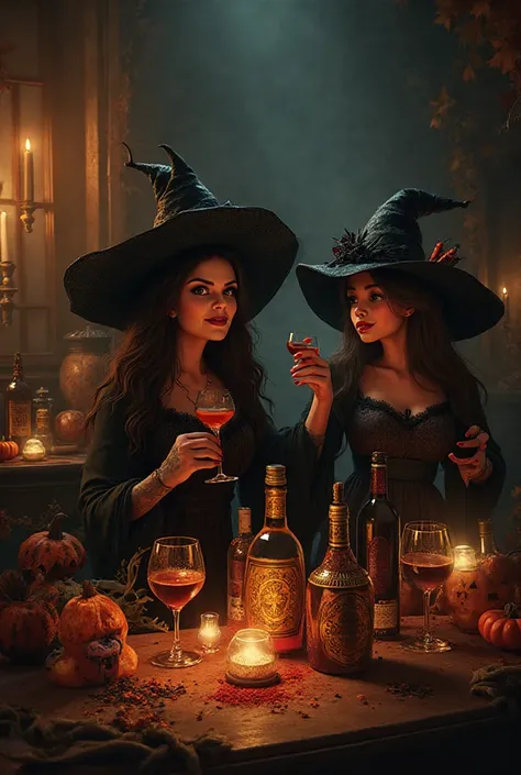 Create a printable image 

Be well lives 

Halloween

Wine or tricks



Add tricks to the image, bruxas, wine glasses and bottle...