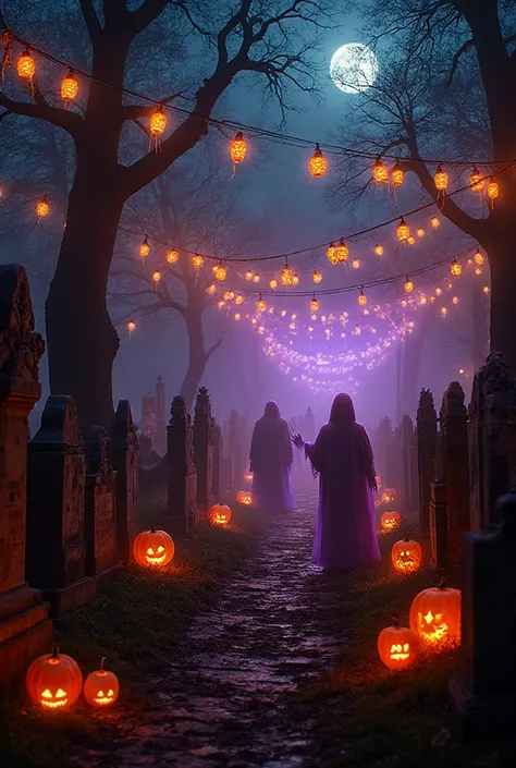 held in an old graveyard「Halloween party for the dead」。midnight、from between tombstones々ghosts stand up、starting an annual festi...