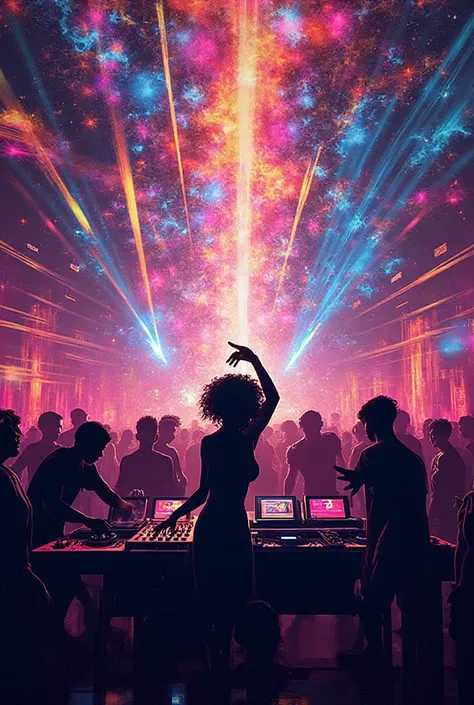 Other colors that only take the idea from the present to the past of the 90s dances and DJs