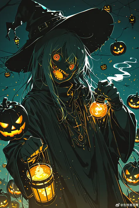 Nhiều người đàn ông và Một bóng ma trong night Halloween, halloween, night ,terrifying air,heavy.