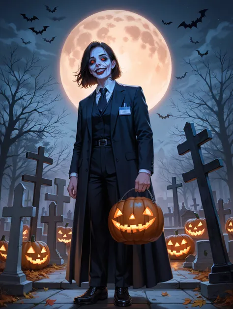 horror,ghost,Halloween,Scary,Black and white,Amazing,fear, creepy ,autumn,night, full moon,Cemetery,Foggy,sunset,masterpiece,4K ...