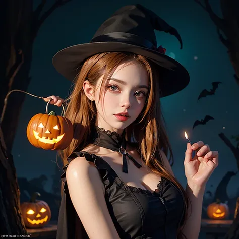 Halloween Ghost Jack O Lantern beauty
