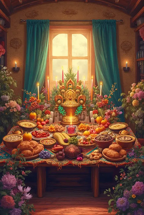 Now give me an illustration of an All Saints' Day table, from Bolivia.