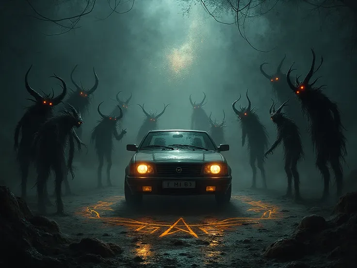 photo of a 1990 Opel kadet worshipped by chorty and demons