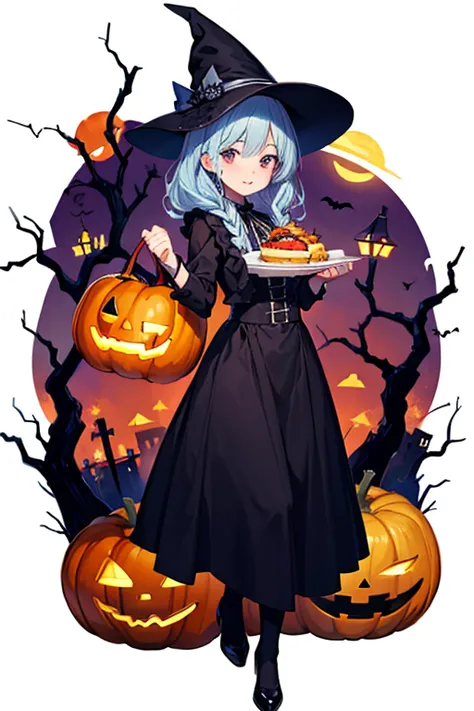 Fantasmas de Halloween, anime, dinner, food