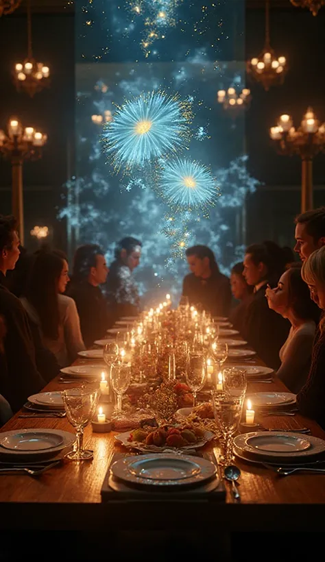 (masterpiece, Photorealism, magical realism, the highest detail 8K), (atmospheric lighting, , the warm light of the candles mixe...