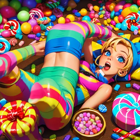 "Candy Robber "
Sweet spoils and a frantic escape, this is a vibrant crime