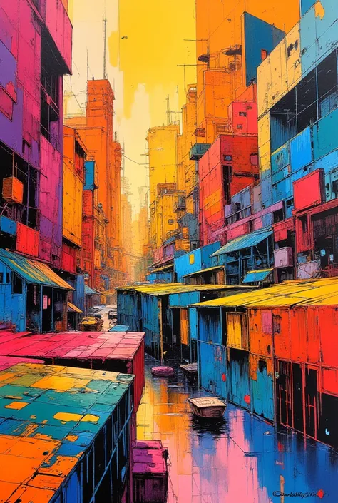 a very colorful abstract art 