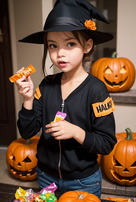Candy Robber of halloween kids