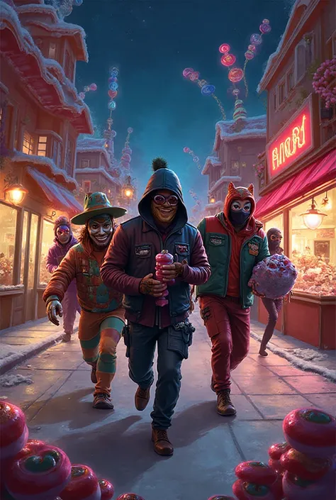 The theme of the day:"Candy Robbers "