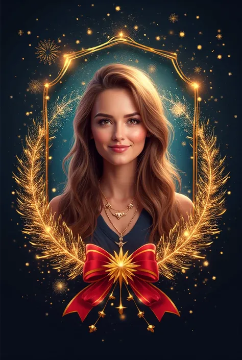 New Year style badge reference with a photo of the seller in the center New Year style seller vertical orientation badge