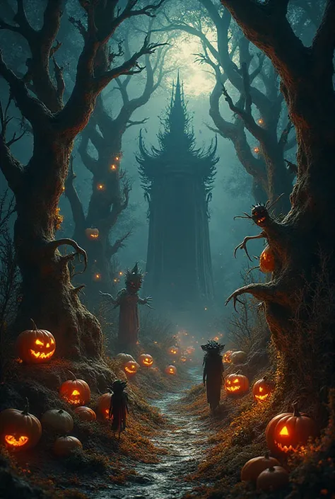 backgrounds are required and all need to be replaced,Halloween,Exaggerated