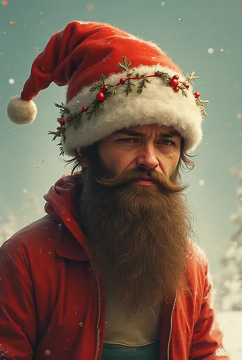 man in christmas costume、 western style 、anime style