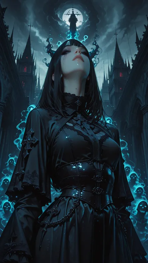 a gothic, epic, dark fantasy parade scene, hyper-detailed, oil painting, highly detailed, masterpiece, sharp focus, 4K, HDR, viv...