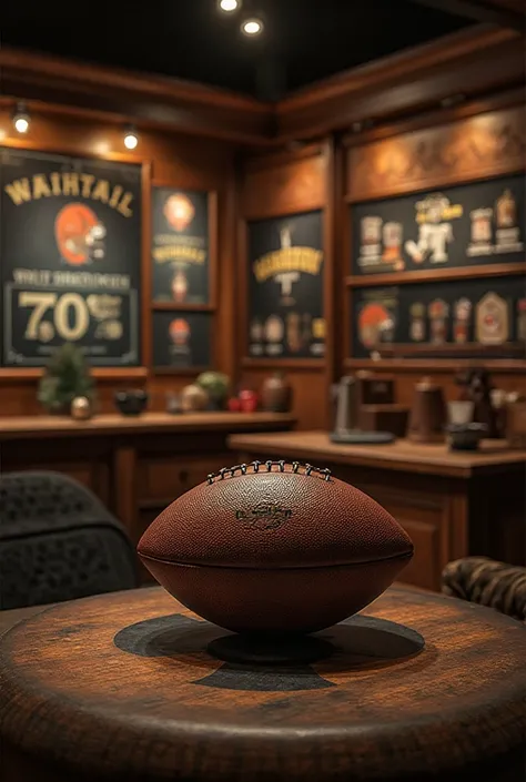 booth with inside football ball
