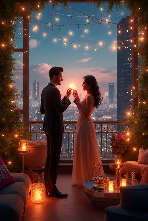 Decorate your balcony for the new year 