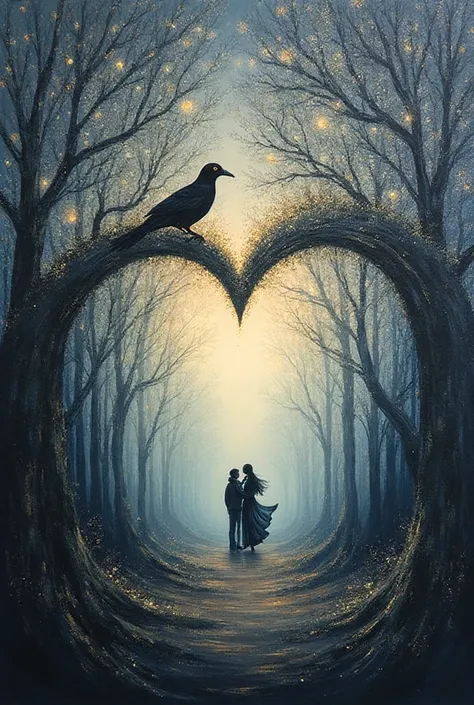 Bird-on-Tree Top-Down Prompt — Acrylic Style
Bird perched on a tree branch, looking down at a quiet forest, framed for a round ...