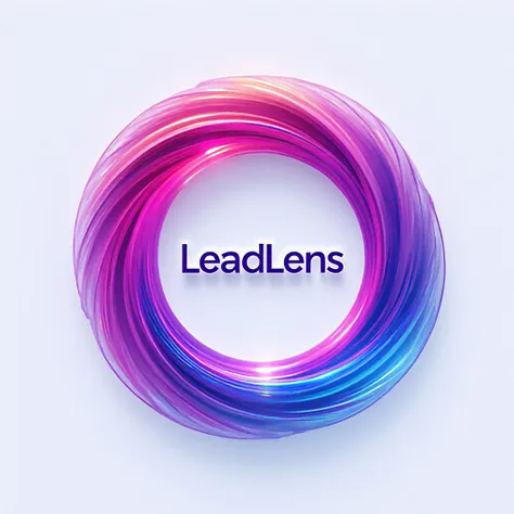 The LeadLens logo embodies creativity, vision, and innovation through a striking 3D circular form. At its core, the design featu...