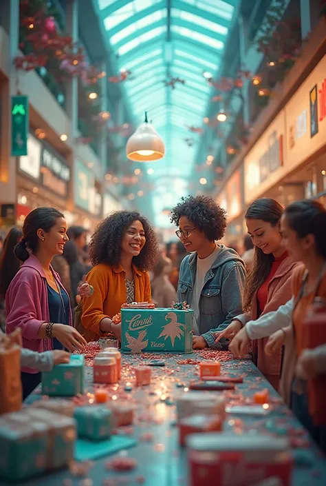 Make a video promoting a WhatsApp group that posts links to promotional mall products 