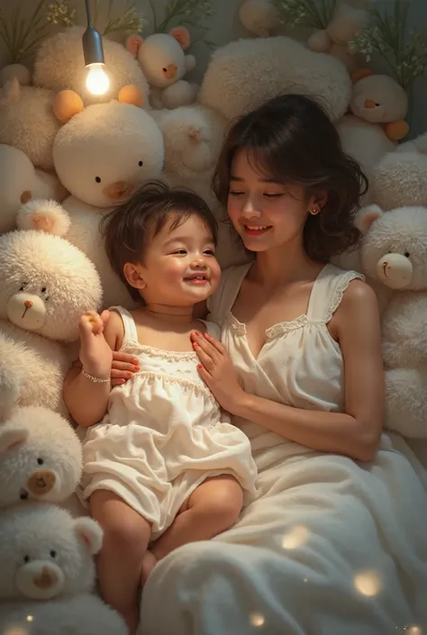 An Abdl man who is in a bed for men Abdl with his mom (nanny) has ribs who gives him that tutute and in the bed there are plenty...