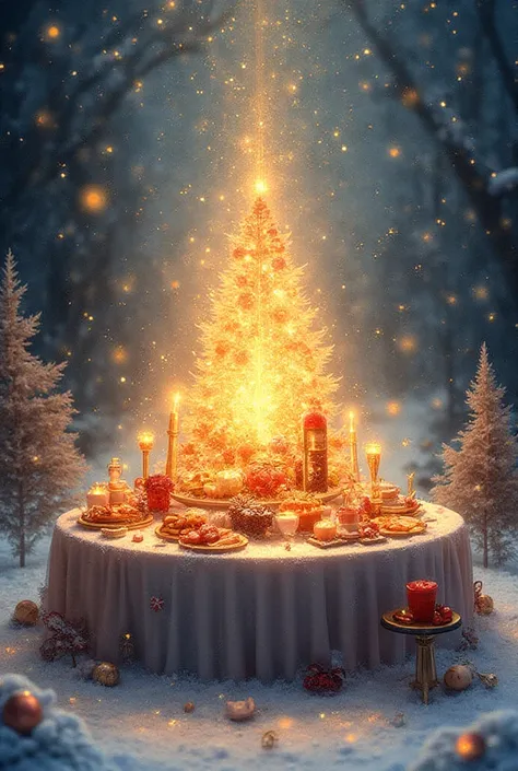 try, what do you get))



New Year's table
glows from within 
brightly
snowy gently 
sparkle
Alexey Kurbatov
watercolour

