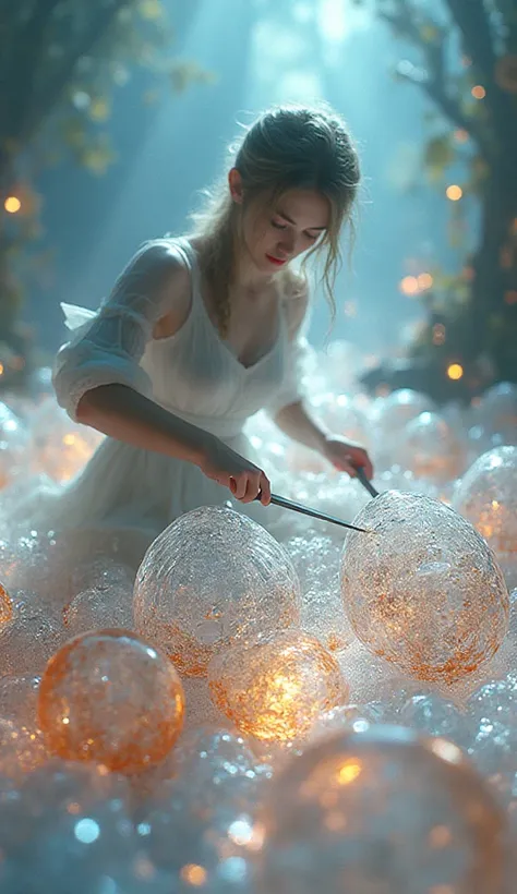 Cutting fruits of glass 