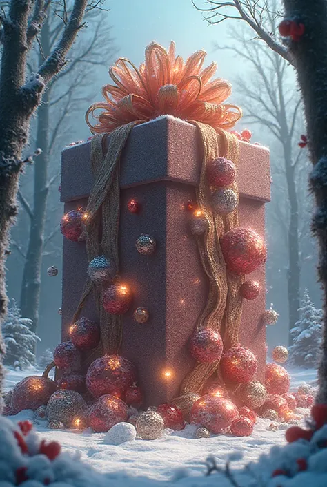 Do it again but this time the support of the ornaments is a big gift