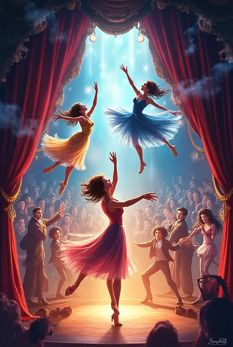 Create me a poster about dance, theater and how you can see them