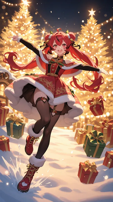 high quality, masterpiece, ultra detailed, full body, dynamic pose.
Anime VTuber girl inspired by Echo, with hair split into red...