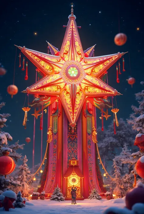 cartoonated christmas parol big lantern star