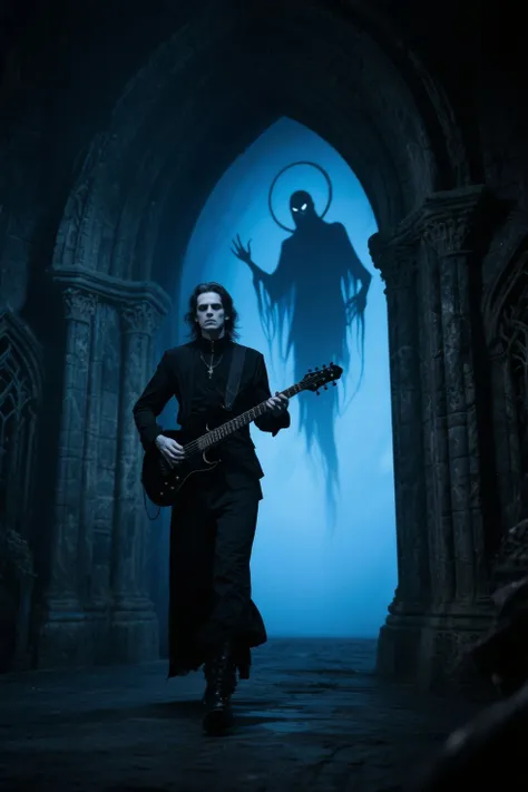 A musician going to the exorcist before debut