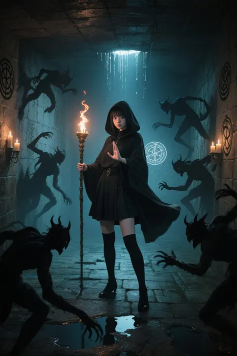 (masterpiece:1.3), best quality, cinematic lighting, dark fantasy, mystical atmosphere, dramatic shadows, volumetric light,
A yo...